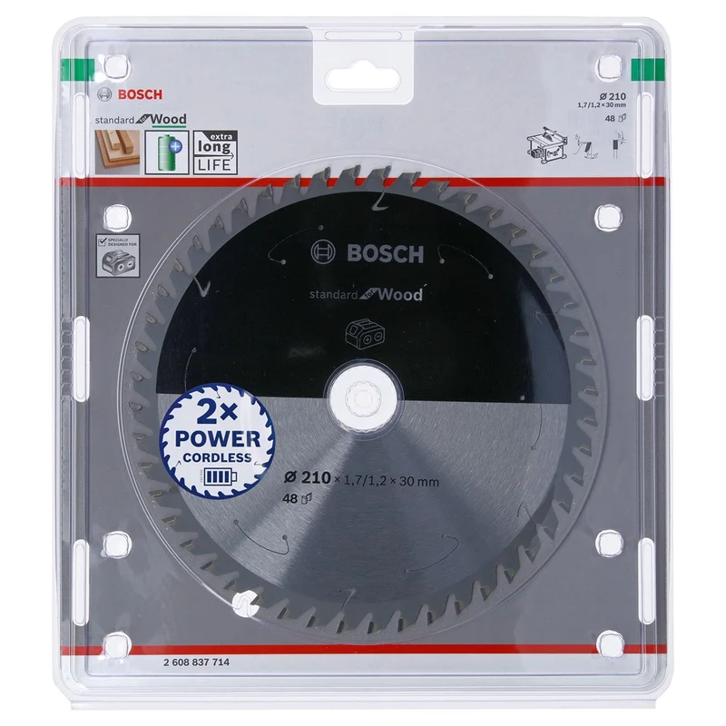 Bosch CIRKELZAAGBLAD WOOD 210X30X1.7/1.2X48T