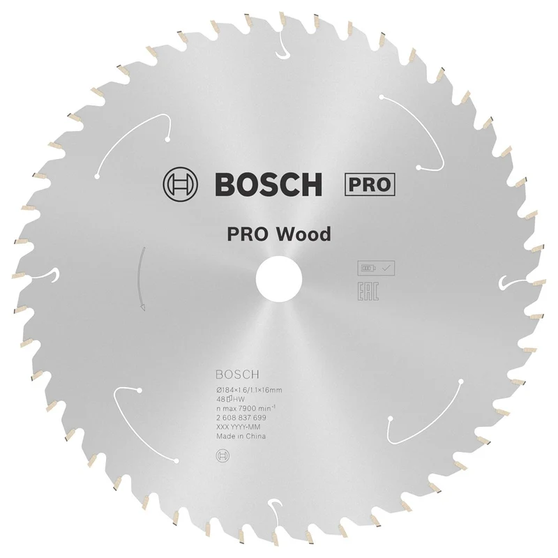 Bosch CIRKELZAAGBLAD WOOD 184X16X1.6/1.1X48T