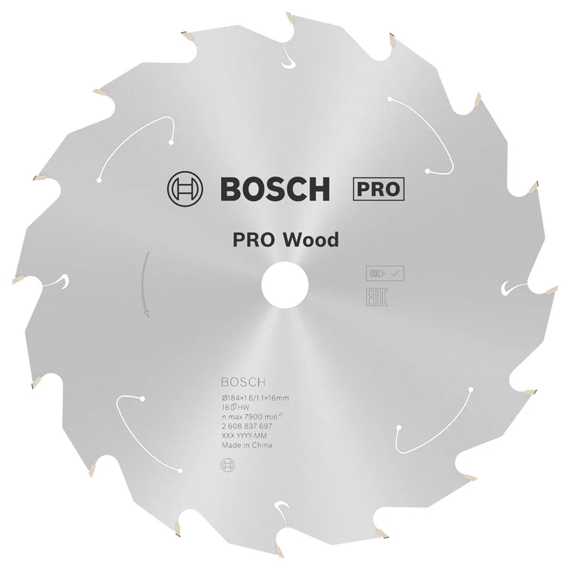Bosch CIRKELZAAGBLAD WOOD 184X16X1.6/1.1X16T