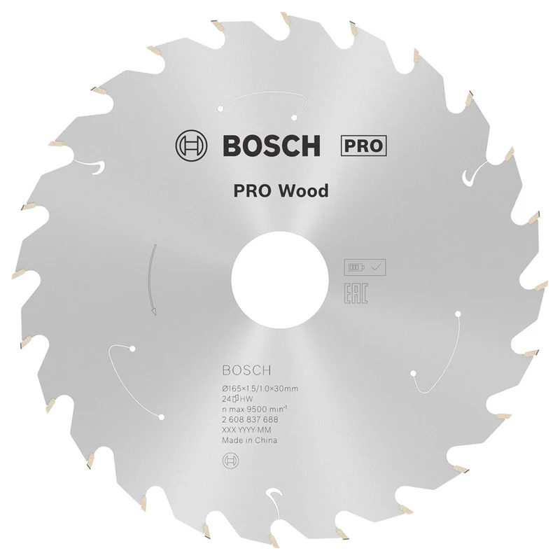 Bosch CIRKELZAAGBLAD WOOD 165X30X1.5/1.0X24T