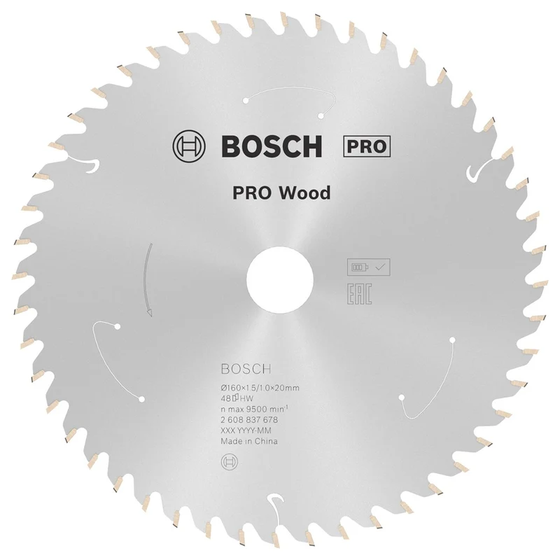 Bosch CIRKELZAAGBLAD WOOD 160X20/15.875X1.5/1.0X48T