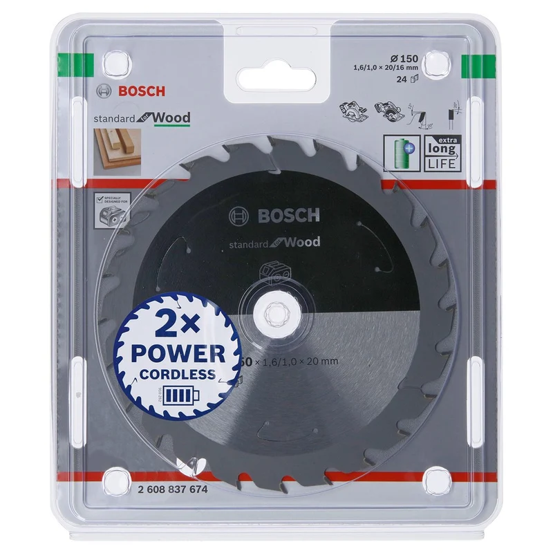 Bosch CIRKELZAAGBLAD WOOD 150X20/16X1.6/1.0X24T