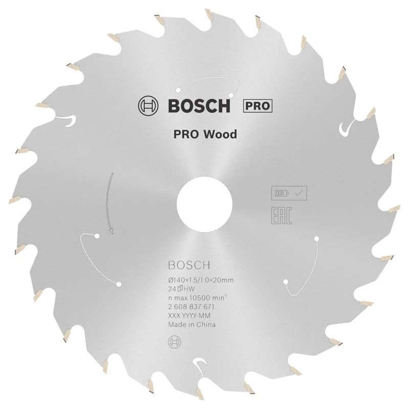 Bosch CIRKELZAAGBLAD WOOD 140X20X1.5/1.0X24T