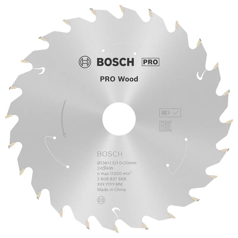 Bosch CIRKELZAAGBLAD WOOD 136X20X1.5/1.0X24T