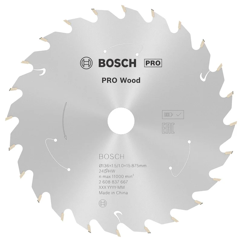 Bosch CIRKELZAAGBLAD WOOD 136X15.875X1.5/1.0X24T