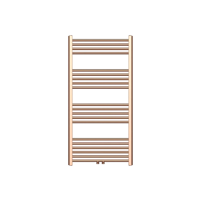 Badkamer Radiator Handdoekverwarming PremiumLine Geborsteld Koper Middenaansluiting 1200X600-414 WATT