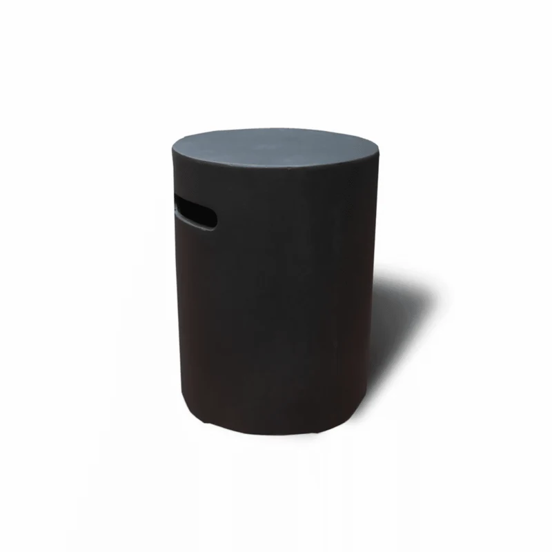 Elementi - Kleine gasfles cover betonlook zwart