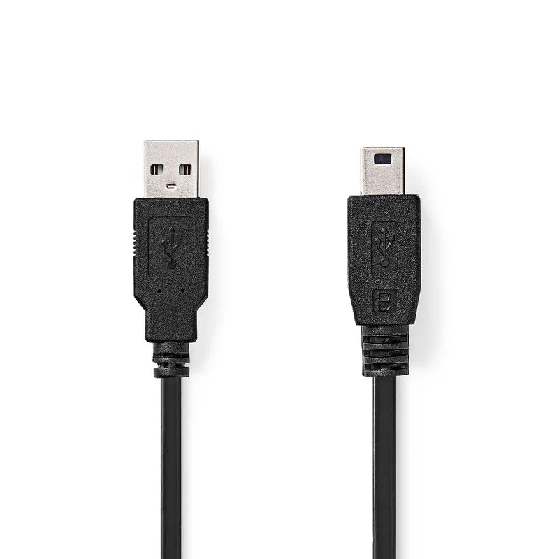 USB-Kabel USB 2.0 - USB-A Male - USB Mini-B 5-Pins Male