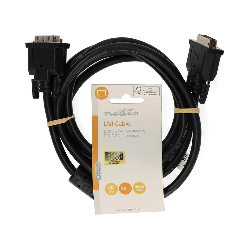 DVI-Kabel DVI-D 24+1-Pins Male - DVI-D 24+1-Pins Male - 2560x1600