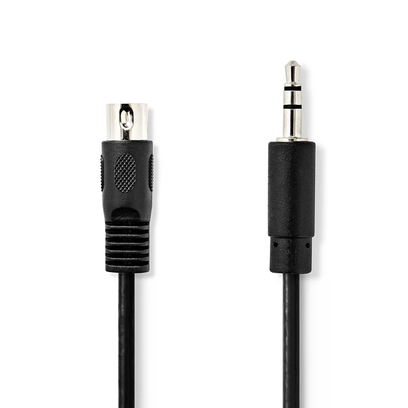DIN-Audiokabel DIN 5-Pins Male - 3,5 mm Male - Vernikkeld