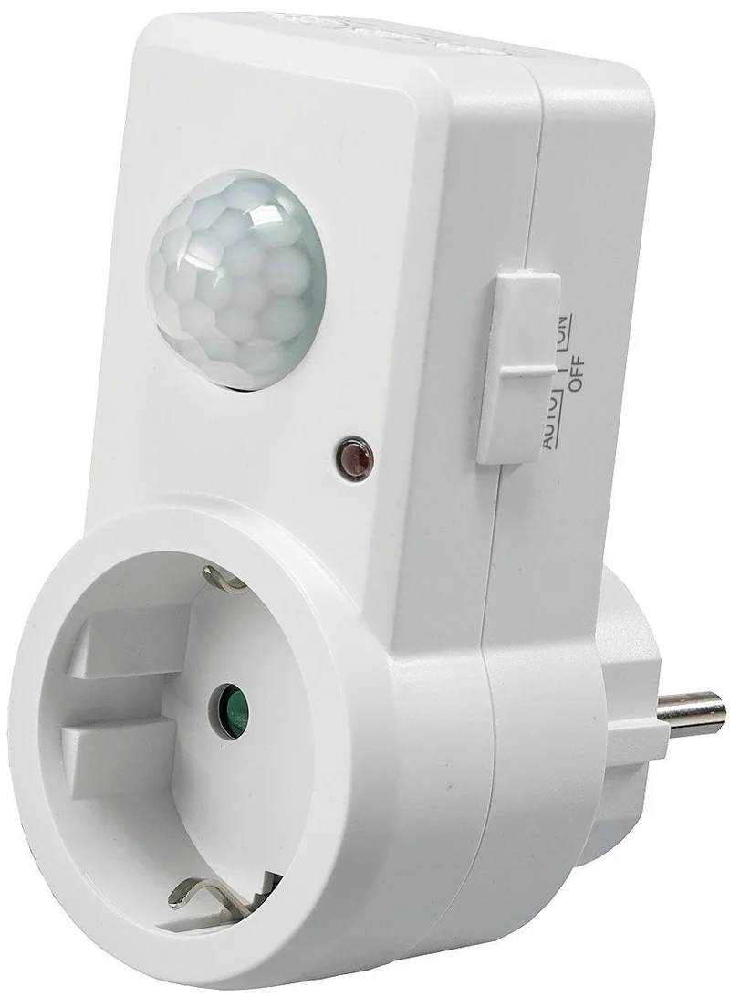 Plug-in motion sensor on/off switch