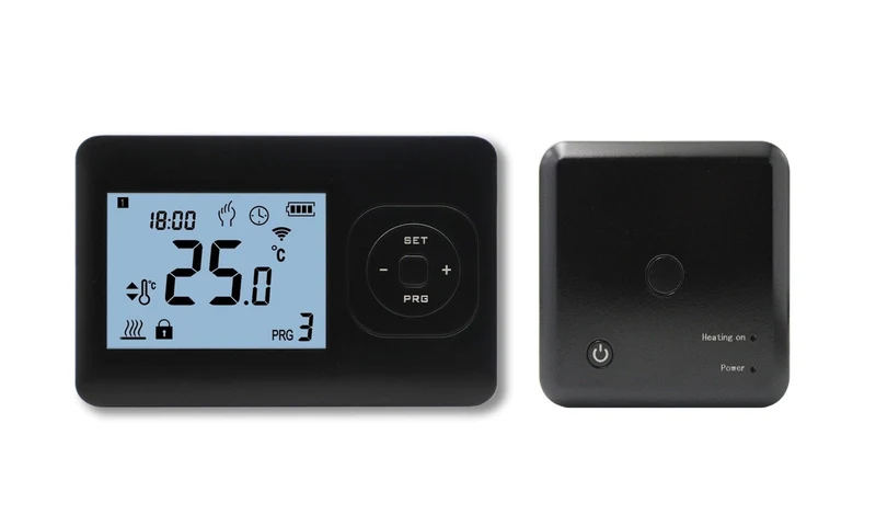 Programmable Thermostat QH Basic with Surface Receiver Black