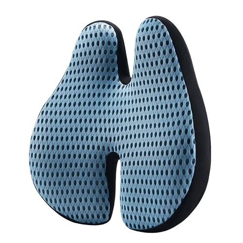 Malatec Lendensteun - Ergonomisch Rugkussen - Memory Foam - Zwart/Blauw