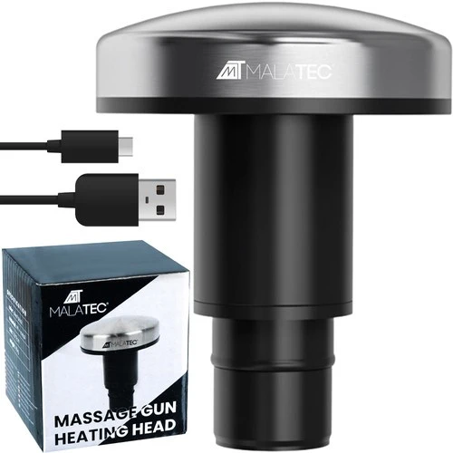 Malatec Verwarmde Massagekop - 3 Warmtestanden - USB-C Oplaadbaar