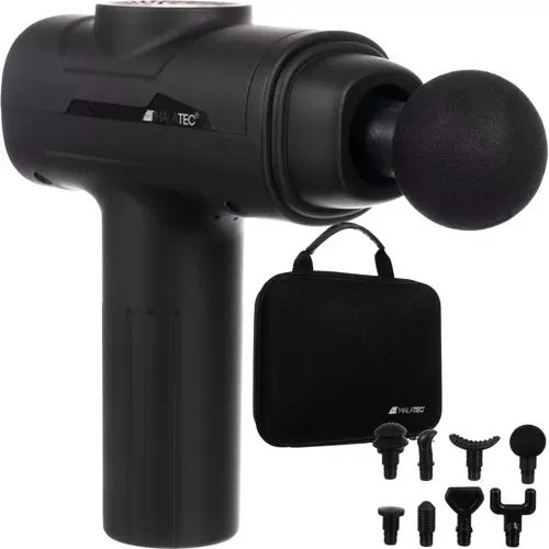 Malatec Massage Gun - 6 Intensiteitsniveaus - 8 Opzetstukken - Zwart