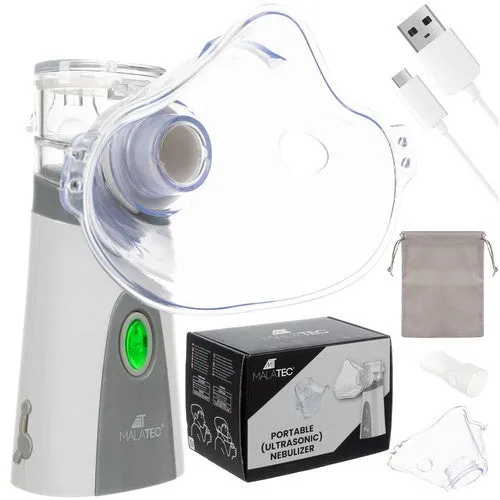 Malatec Draagbare Ultrasone Vernevelaar - Mesh Nebulizer - Wit