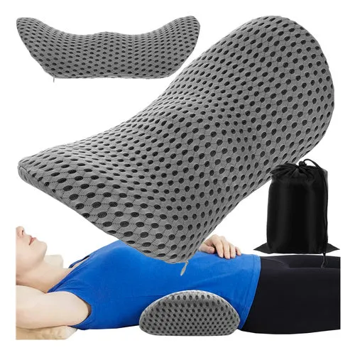Malatec Lendensteun - Ergonomisch Rugkussen - Memory Foam - Zwart/Blauw