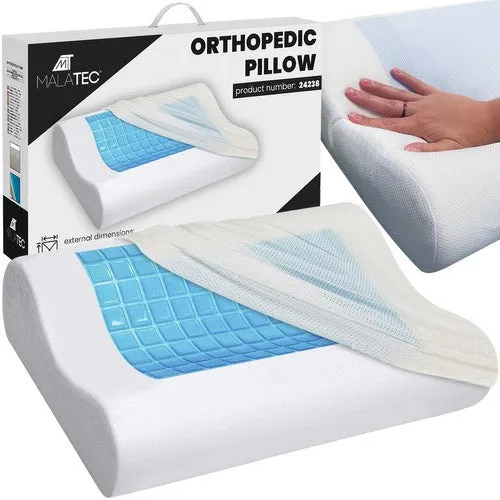 Malatec Ergonomisch Slaapkussen - 54 x 34 x 10 cm - Memory Foam met Gel