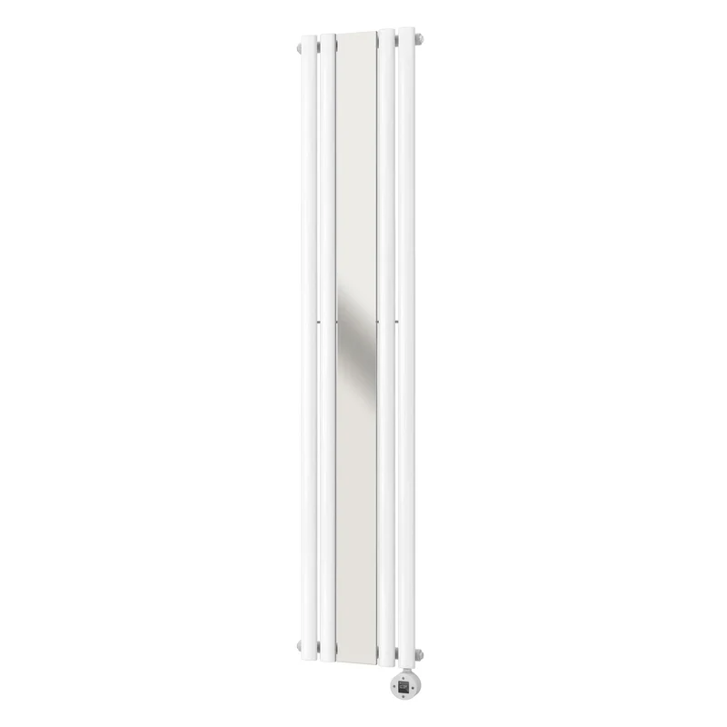 NeoTherm 1200W Vertical Electric Radiator, White with Mirror