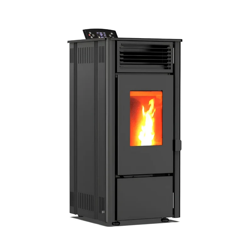 Pellet stove - 7.7 kW 70-80 m2 - 5 levels - timer - KM0805A - Black