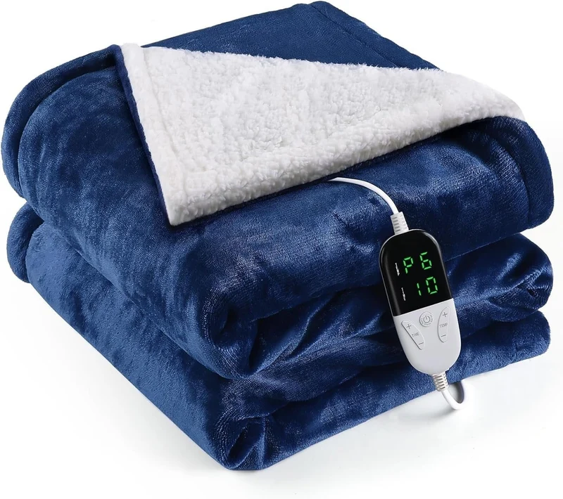 Electric Blanket - 1 Person - 180x150 cm - Fleece - Blue