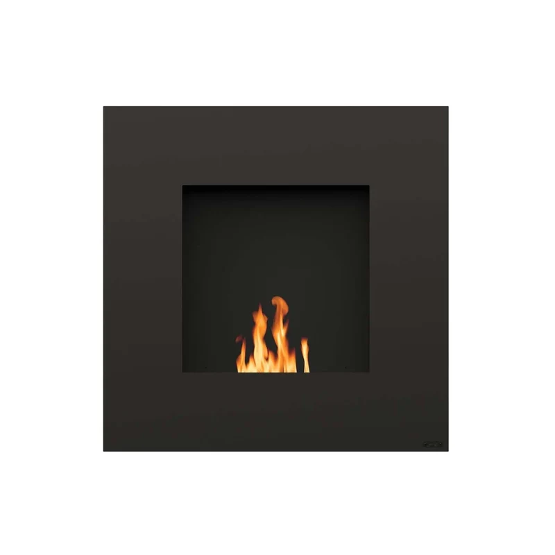 GlammFire Lotus Zwart | Hangende Bio-ethanol Wandhaard met Afstandsbediening