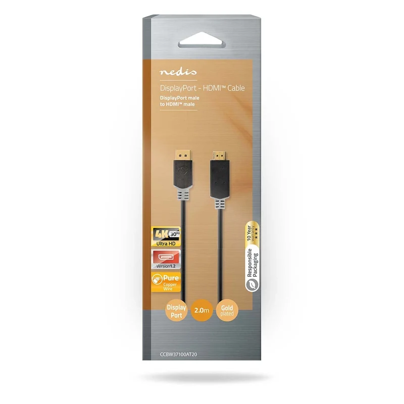 DisplayPort-Kabel DisplayPort Male - HDMI™ Connector - 4K@30Hz