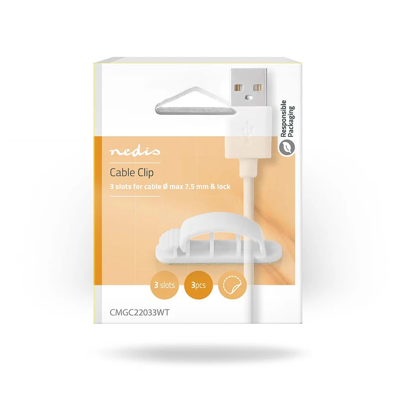 Kabelmanagement Kabelclip - Vergrendeld - 3 Stuks