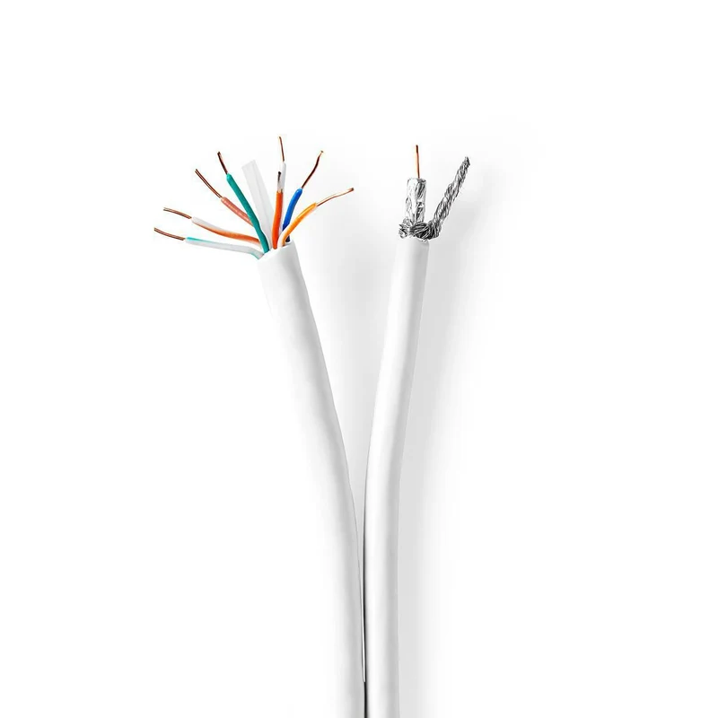 IEC (Coax) CAT6 Combikabel op rol RG58 - 75 Ohm - Drievoudig Afgeschermd