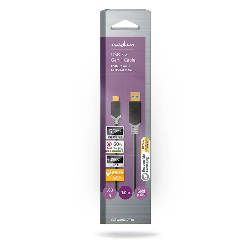 USB-Kabel USB 3.2 Gen 1 - USB-A Male - USB-C™ Male