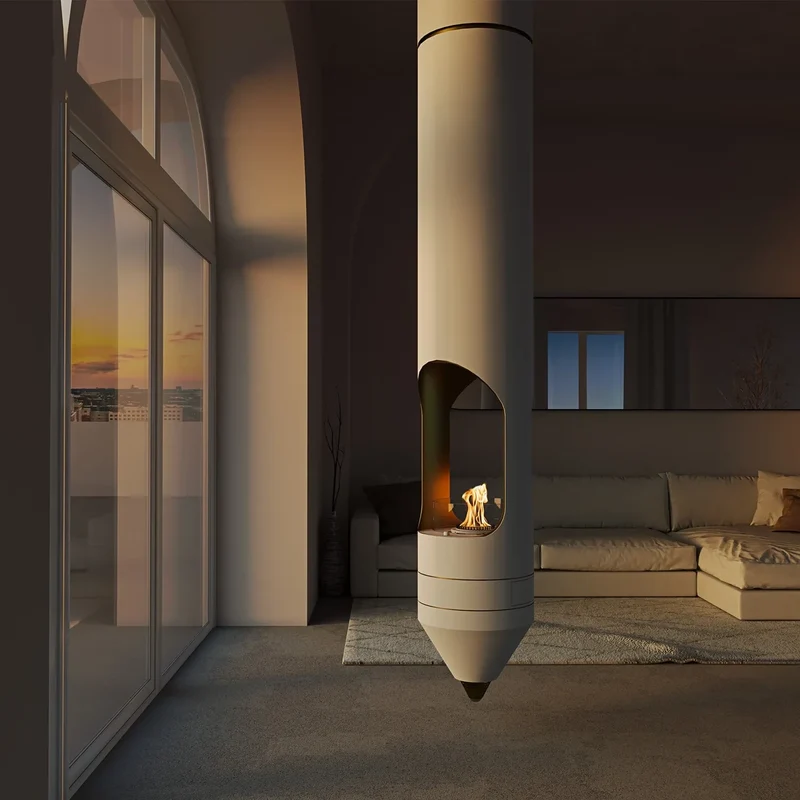 Plafond Bio-ethanol Haard Ø40 cm Wit | GlammFire Signature