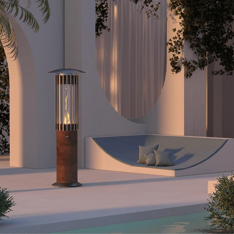 Hedges Hyperion Gashaard voor Buiten | Luxe Design Terrashaard van Staal of Cortenstaal