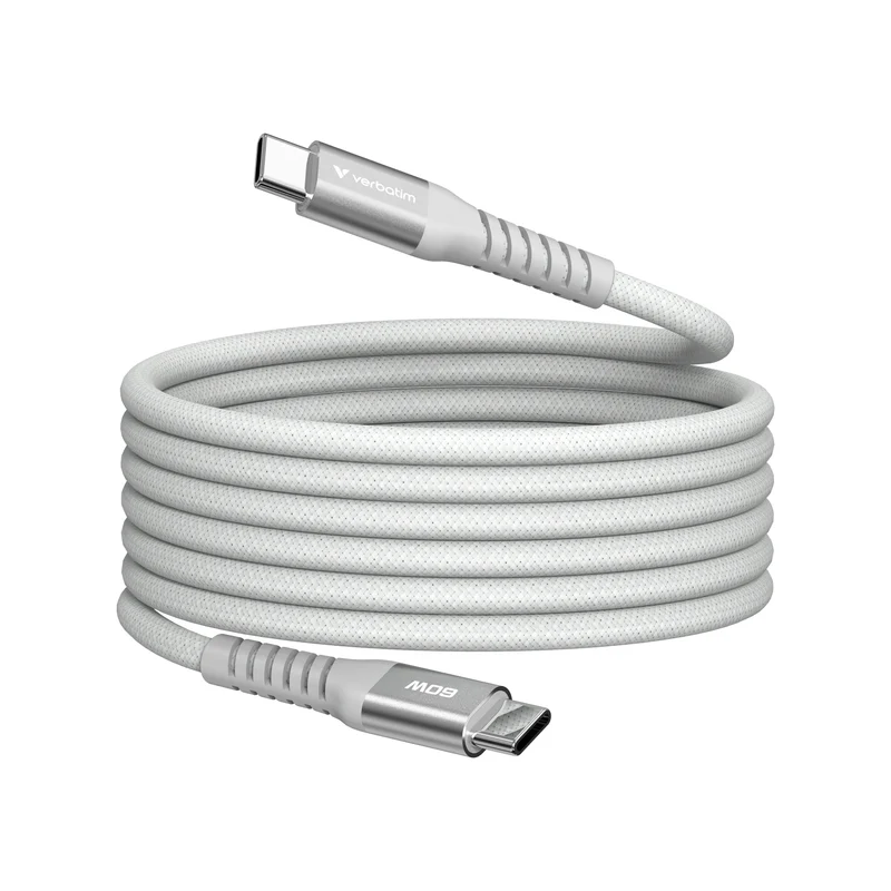 Verbatim Sync&Charge 60W 120Cm Usb-C/Usb-C Magnetic Grau 31850