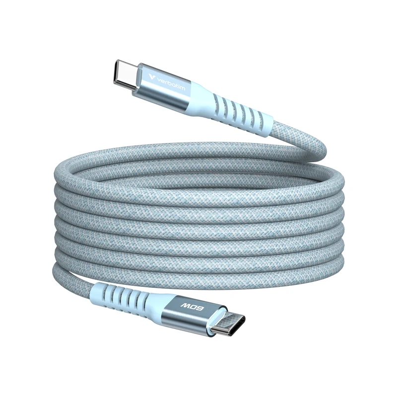 Verbatim Sync&Charge 60W 120Cm Usb-C/Usb-C Magnetic Blau 31852
