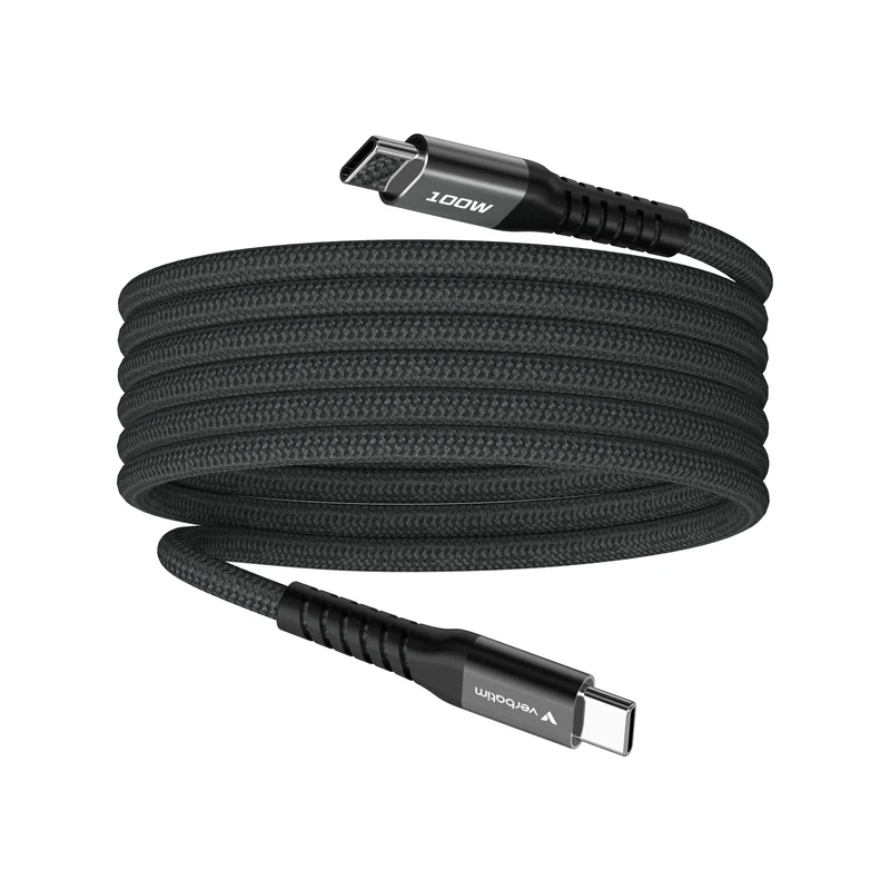 Verbatim Sync&Charge 100W 120Cm Usb-C/Usb-C Magnetic Schw. 31863
