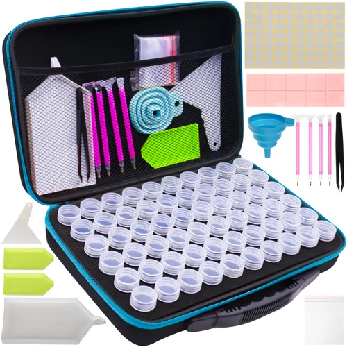 Malatec Diamond Painting Accessoireset - 60 Delig - Met Opbergkoffer