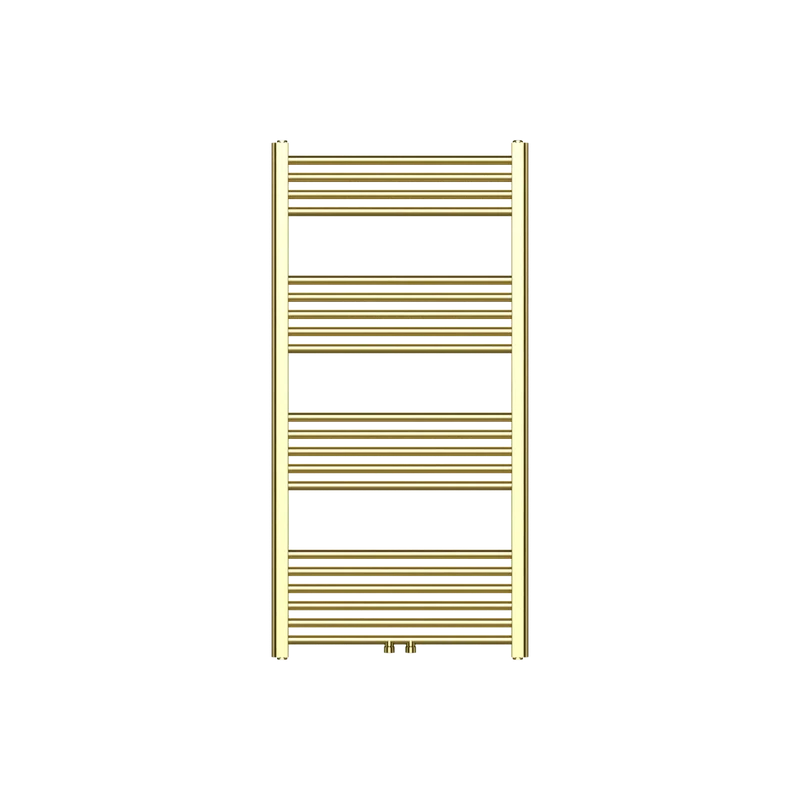 Badkamer Radiator Handdoekverwarming PremiumLine Geborsteld Goud Middenaansluiting 1200X600-414 WATT