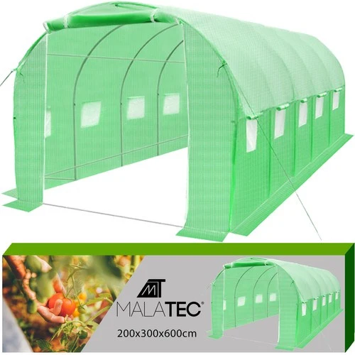 Malatec Folietunnel - 6 x 3 x 2 m - 18m2 - Inclusief Kniepad