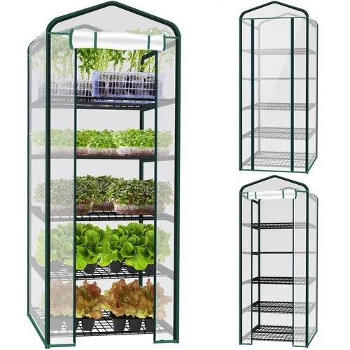 Malatec Mini Foliekas - 5 Planken - 195 x 70 x 50 cm - Groen