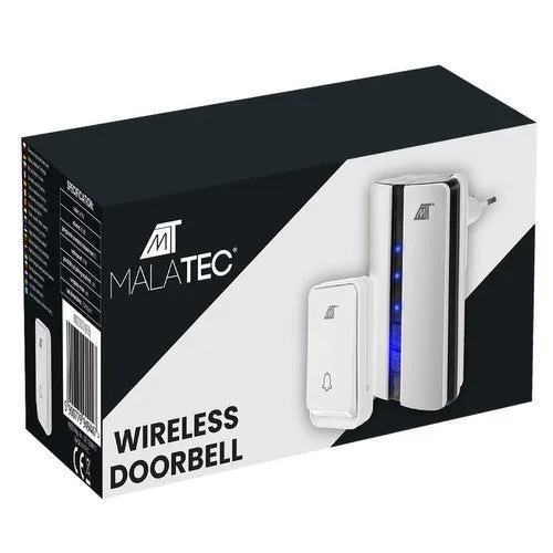 Malatec Draadloze Deurbel - Waterdicht IP44 - 51 Melodieën - Wit
