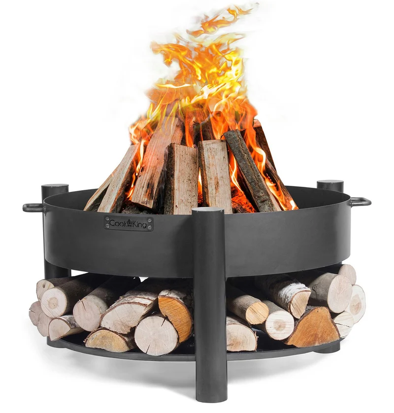 Multifunctionele vuurschaal MONTANA X 80 cm met grillrooster 60 cm | CookKing