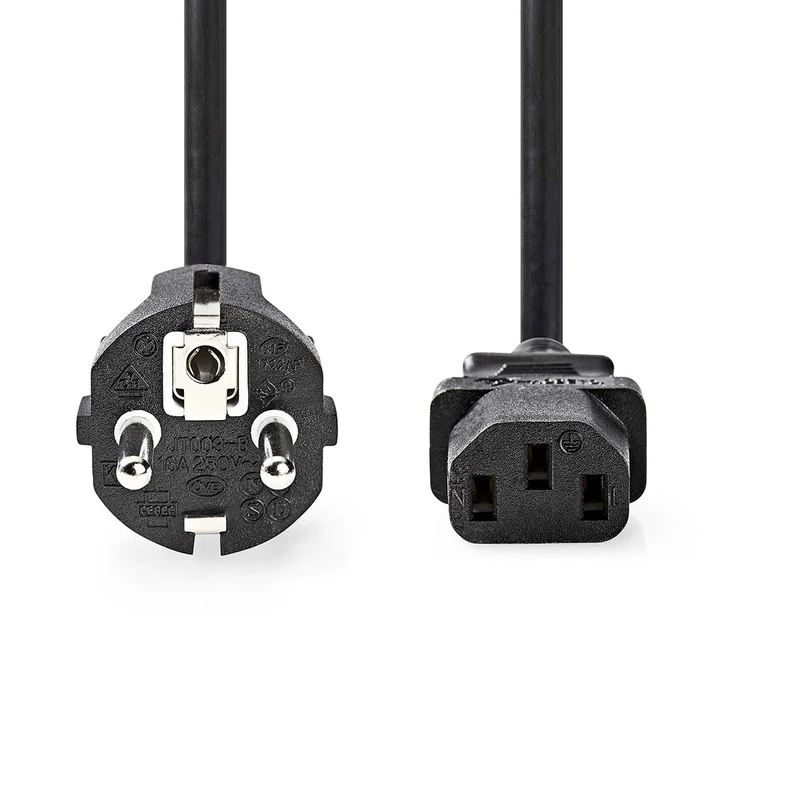 Stroomkabel Type F (CEE 7/7) Male - IEC-320-C13 - Recht