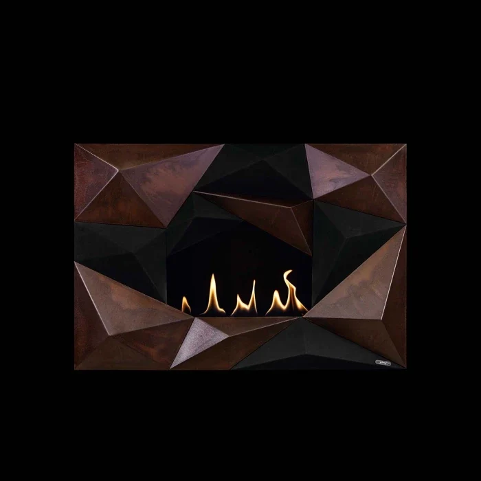 GlammFire Crystal Corten Roest | Hangende Bio-ethanol Haard van Cortenstaal 110 cm
