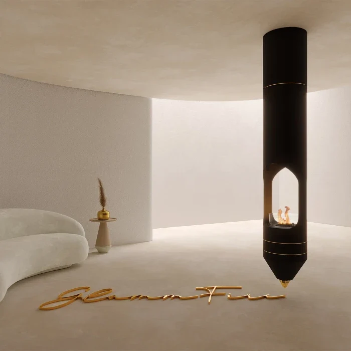 GlammFire Signature Zwart | Plafond Bio-ethanolhaard Ø40 cm met Afstandsbediening