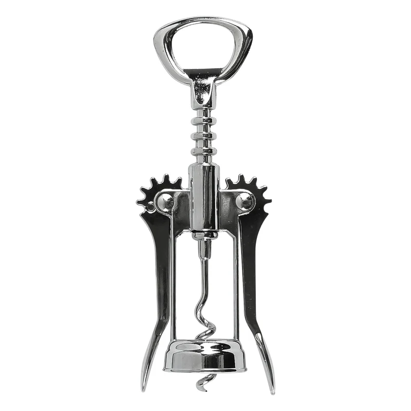 Benson Kurkentrekker en Flesopener - 2-in-1 Tool - Klassiek Model - Verchroomd RVS