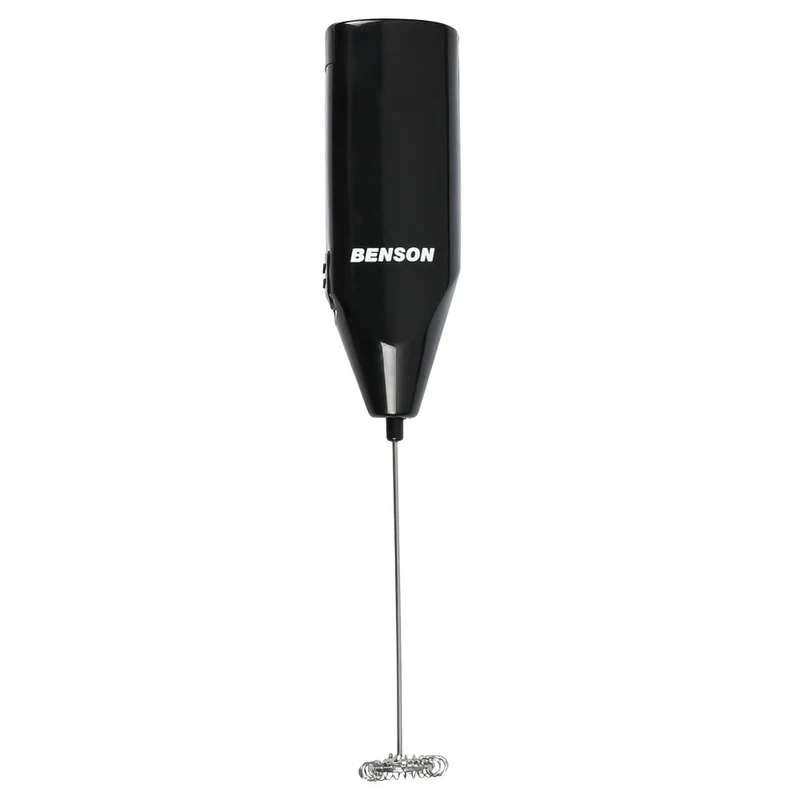 Benson Elektrische Melkopschuimer - Draadloos - RVS Garde - Zwart
