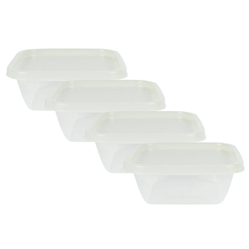 Benson Vershoudbakjes - 0,75 Liter - 4-delig - BPA-vrij - Magnetron & Vriezerbestendig
