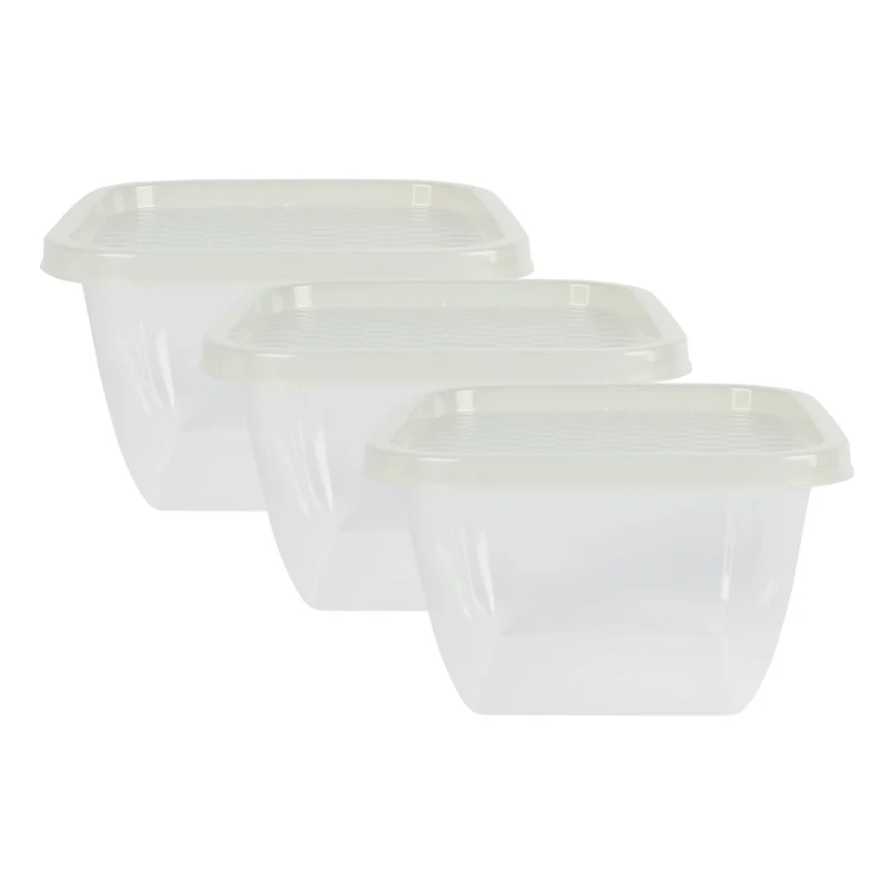 Benson Vershoudbakjes - 1,25 Liter - 3-delig - BPA-vrij - Magnetron & Vriezerbestendig