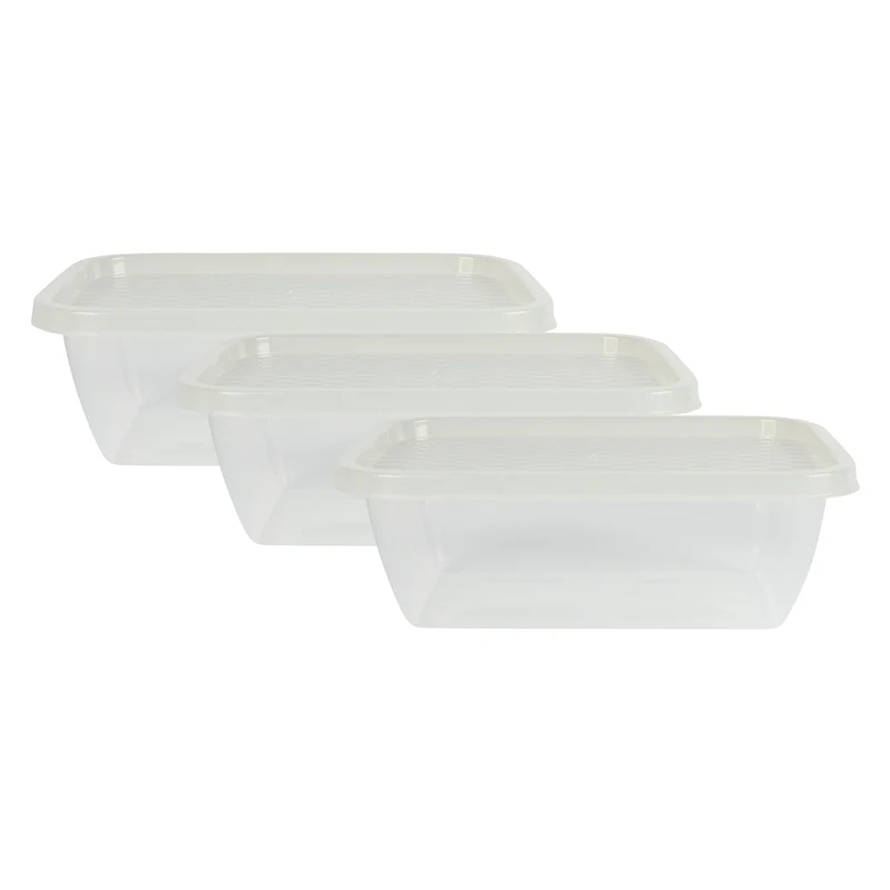Benson Vershoudbakjes - 1,45 Liter - 3-delig - BPA-vrij - Magnetron & Vriezerbestendig