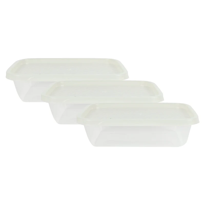 Benson Vershoudbakjes - 1,1 Liter - 3-delig - BPA-vrij - Magnetron & Vriezerbestendig